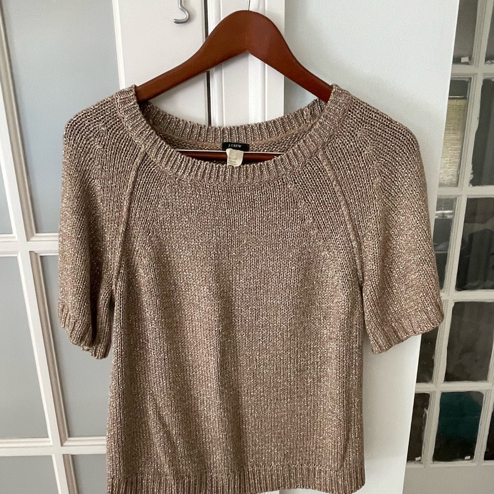 J.Crew slouchy metallic sweater  Xs